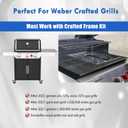 7672 E-310 E-210 Crafted Griddle Replacement Parts for Weber Spirit II 200 300 Genesis II 300 400 & 2022+ Genesis Smart Smokefire EX4 with Crafted Kit Flat Top Griddle Insert Accessories