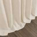 Cream Beige Linen 112 Inch Curtains for Living Room Light Filtering Semi Sheer Curtain Back Tab Modern Farmhouse Decor Elegant Coastal Drapes Floor to Ceiling High Window for Bedroom 52x112, 2 Panels