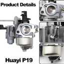 212cc Carburetor Kit Huayi P19 OEM 16100-ZH8-W61 for Predator 212 cc Honda GX160 Coleman Ct200u Bt200x Kt196 196cc 224cc Mb165 Mb200 6.5hp Mini Bike Water Pump Pressure Washers