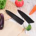 PATIKIL PP Safety Knife Cover Sleeves for 8" Chef Knife, 2 Pack Knives Edge Guard Blade Protector Universal Knife Sheath Portable for Kitchen, Black