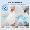 Bedsure Queen Mattress Protector, Quilted Waterproof Mattress Protector with Deep Pocket up to 22 Inches, Soft Breathable Noiseless Bed Pad Topper, Queen Bed Cover for Home, Bedroom, Hotel White