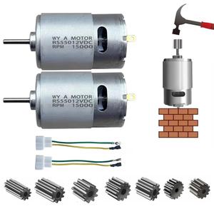 2 Pcs 12V RS550 15000RPM Electric Drive Motor for Power Wheels Upgrade,18 Volt Motor for Kid's Ride On Vehicals,6V-18V DC Motor Round Shaft - High Torque & Power for DIY Electric,Replacement Engine
