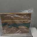 Magnetic Knife Block with Sharpening Stone and Stainless Steel Magnetic Knife Strip, Emojoy Double Side Magnetic Knife Holder, Acacia Wood Knife Block and Green Resin