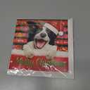 Border Collie Christmas Pop-Up Card 3D Holiday Greeting Card Featuring Adorable Border Collie Dog with Festive Reindeer Antlers, Perfect for Dog Lovers, Unique Card for Friends and Family