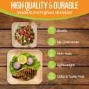 Raj Palm Leaf Plates Disposable Bamboo Plates 10 Inch & 7 Inch Square Bulk Party Pack (50 Pc) Compostable and Biodegradable - Better than Plastic & Paper Plate for Lunch, Birthday, Camping