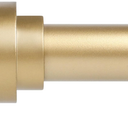 Gold Curtain Rods 28 to 48 Inch(2.3-4FT),1 Inch Heavy Duty Curtain Rods,Adjustable Curtain Rod Set,Modern Decorative Drapery Rods,Telescoping Single Window Curtains Rods 18-45",Brass Gold