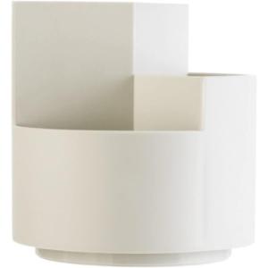 RUVOO Makeup Organizer Makeup Storage Cosmetic Organizer Rotating Cosmetic Brush Barrel Pen Holder Storage Box Barrel Desktop Simple Makeup Organizer Skincare Organizer Cosmetic Storage(White)