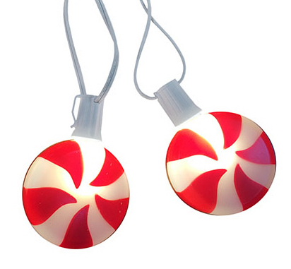 Ganeen 2 Pcs Jumbo Christmas Lights String Christmas Outdoor Decorations Lights Giant Christmas Lights Large Hanging LED Bulbs for Holiday Xmas Roof Home Tree Yard(Candy Style, Total 32 FT)