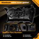 Aluminum Valve Cover with Valve Cover Gasket Compatible with Honda Accord 2013-2017, CRV 2015-2019 L4 2.4L Replace # 12310RDFA01 123105A2A01