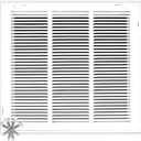 18x22 Return Air Vent Cover Grille for Wall or Ceiling Duct Opening - 1" Filter Compatible - Flat Stamped Face Air Filter Grill by HVAC Premium - White - Overall Size: 20.5" x 24.5"