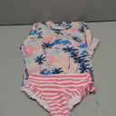 UMELOK Toddler and Little Girls Rash Guard Sets with Bikini Bottoms Swimwear (12 Years, Pink, Coconut Island)