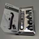 Brookstone - Hair & Beard Trimmer Kit, Precision Grooming for Hair, Beard, & Body with Adjustable Combs, Charging Base & Accessories (14-Piece)