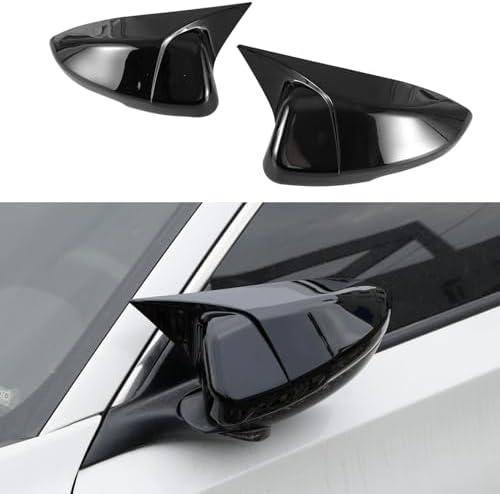 YINGTUU for Honda Accord 10th Gen 2018 2019 2020 2021 2022 2023 2024 2025 Car Ox Horn Side Rearview Mirror Cover Wing Mirror Protect Stickers Exterior Accessories Decals Bright Black