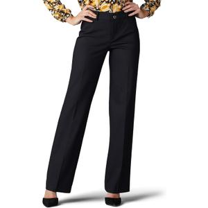 Lee Women's Ultra Lux Comfort with Flex Motion Trouser Pant (8, Black)