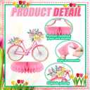 12 Pcs Spring Party Decorations Hello Spring Theme Party Decorations Flower Tulip Honeycomb Table Centerpieces for Home Office Birthday Honeycomb Supplies Decor