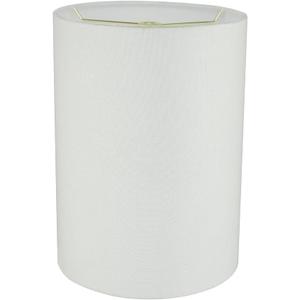Aspen Creative 31261 Transitional Drum (Cylinder) Shaped Spider Fitter Lamp Shade in White Linen, 8" wide (8" x 8" x 11")