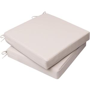 AAAAAcessories Outdoor Seat Cushions for Chairs, Waterproof, Fade-Resistant, 18" x 18" x 2", Patio Furniture Replacement Cushions, Set of 2, Sandstone Beige