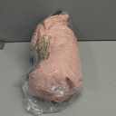 BTFBM Womens Boho Summer Dresses 2026 Spring V Neck Short Sleeve Hollow Out Lace Ruffle Casual Beach Mini Vacation Dress (XX-Large, Pink)