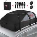 Sailnovo Rooftop Cargo Carrier, 20 Cubic Feet Waterproof Vehicle Soft-Shell Carriers for Cars with/Without Luggage Rack, Roof Rack Cargo Carrier Includes 6 Door Hooks, Reinforced Strap