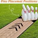 Mini Bowling Set, Home Bowling Ball Set, Indoor & Outdoor Bowling Alley Set with Lane, Bowling Pins & Ball Set, Full Bowling Alley Set for Family & Friends