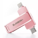 MFi Certified 256GB Flash Drive for iPhone Photo Stick, USB Thumb Drive Memory Stick High Speed USB Drive Photo Storage for iPhone Flash Drive Compatible for iPhone/iPad/Android/PC (Pink)