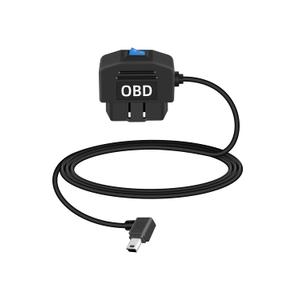OBD 2 to MINI USB Power Cable for Dash Cam,90 Degrees USB Mini to OBD-II Hardwire Cable Adapter with Switch Button for Dash Camera 24 Hours Surveillance/Acc Mode,(3.5M/11.5Ft)