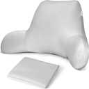 Cooling Reading Pillow Cover with Large Back Opening, Soft Replacement Slipcover for Husband Pillow, Removable & Machine Washable