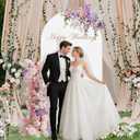 7.2FT Wedding Arch Backdrop Cover, White Spandex Arch Covers Stretchy Backdrop for Wedding, Birthday, Party, Baby Shower, Ceremony Banquet Decoration