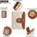 RNIEGA Small Wallets for Women Leather Bifold Wallet Women RFID Blocking Purse Credit Card Holder with 15 Card Slots and ID Window Coin Pocket