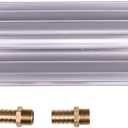 Universal 15" Single Pass Aluminum Finned Transmission Oil Cooler Compatible with Hot Rods Classic Engines Including GM Pontiac Mopar