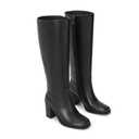 Women’s Knee High Boots – Fits Calf Sizes 8.5 | Ideal for Fuller Calves, Not for Extra-Wide Calves | Comfort Block Heel, Square Toe, Side Zip
