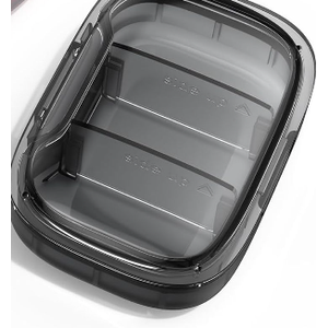 2 Pack 3 Compartment Small Pill Box, Moisture Proof Pill Case, Travel Pill Organizer for Pocket Purse, Daily Portable Medicine Vitamin Box, Fish Oil Box, Supplement Box (Black)