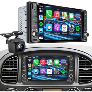 Plug&Play Car Radio for Toyota 4Runner 2003-2009,for Tundra 2003-2006, for Sequoia 2003-20077 Inch IPS Touch Screen with Wireless CarPlay&Android Auto&Mirror Link Bluetooth AM/FM Backup Camera