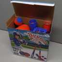 3-in-1 Kids T-Ball Set for Toddlers 3-5 with Fixed Tee Ball Stand, Baseball Launcher, Toss and Catch Ball Game - Outdoor Sports Toy Gift for Boys and Girls