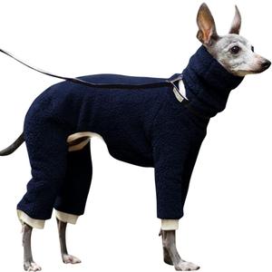 Esobo Fashion Winter Dog Warm Coat Jacket Four-Legged Neck Warm Pet Sweaters for Small Medium Large Dogs (Navy)