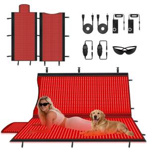 Red Light Therapy Mat Full Body with 1400 LEDs, 73.8"x33.8" Flexible Infrared Red Light Blanket for Home Use, Dual 660nm & 850nm, Adjustable Modes and Timer Control