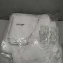 WIGENIUS 10 Pack White Table Cloth Rectangle Tablecloths 60X102 Inch, Polyester Table Cloth for 6 Foot Rectangle Tables, Wrinkle Resistant Washable Fabric Table Covers for Party, Wedding Banquet