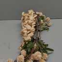 Floroom 5pcs Beige Faux Silk Mums Artificial Flowers, Bulk Fake Small Mini Chrysanthemums with Stems for DIY Champagne Wedding Centerpieces Floral Arrangements Vase Fillers Home Decorations