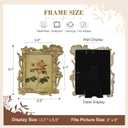 4x6 Vintage Picture Frame, Gold Antique Ornate Picture Frame, Victorian Retro Decorative Photo Frames for Tabletop & Wall, Baroque Home Decor Frames