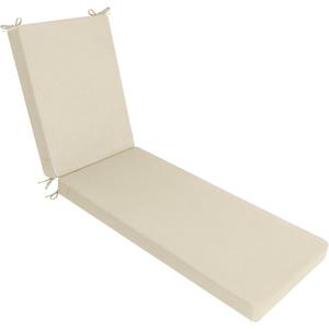 Favoyard Outdoor Lounge Chair Cushion 72x21x3 in Rainproof Color Fade-Resistant & Removable Cover Patio Chaise Lounge Cushion with High Resilience Insert Straps Hidden Zipper for Pool Lounge Chairs (Beige)