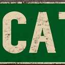 The Catio Metal Sign 4x16in Funny Cat Patio Plaque for Garden House Indoor Wall Nursery Home Decor Gift