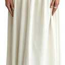 SOLY HUX Women's Skirt Sets 2 Piece Outfits Contrast Trim Ruffle Hem Cami Tops and Maxi Skirt Vacation Set (Pure Apricot,Small)