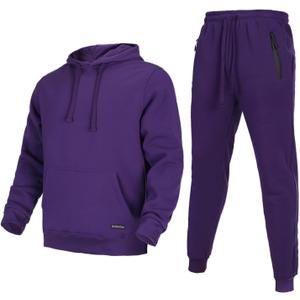 Men's Tracksuit 2 Piece Sweatsuit Set Long Sleeve Pullover Athletic Suit Casual Sport Jogging Suits With Pockets (L)