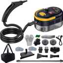 Portable Steam Cleaner for Home,Handheld Steam Cleaner,High Temperature Steamer for Deep cleaning of Car Upholstery Furniture Window Children's Toy,with Gloves Brush Shovel Steel Ball. (Black)