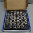 M14*1.5 Ford F250 Lug Nuts 32Pcs,Replacement for 2017-2024 Ford F250/F350/F450/F550/F600, 21mm Hex 48mm Length Chrome OEM Factory Style Wheel Nuts with Attached Washers HCPZ-1012-B HCPZ-1012-A
