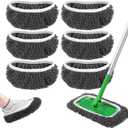 Reusable Wet Pads Refill for Swiffer Sweeper Mop - Dry Sweeping Cloths & Wet Mopping Cloths for Household Cleaning - Washable Microfiber Mop Pads, 6 Pack (Mop is not Included)