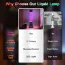17 Colors Changing Liquid Motion Lamp with Remote,15.6" LED Night Light Relaxing Table Lamp for Kids & Adults, Liquid Light for Bedroom Home Decor (Black)