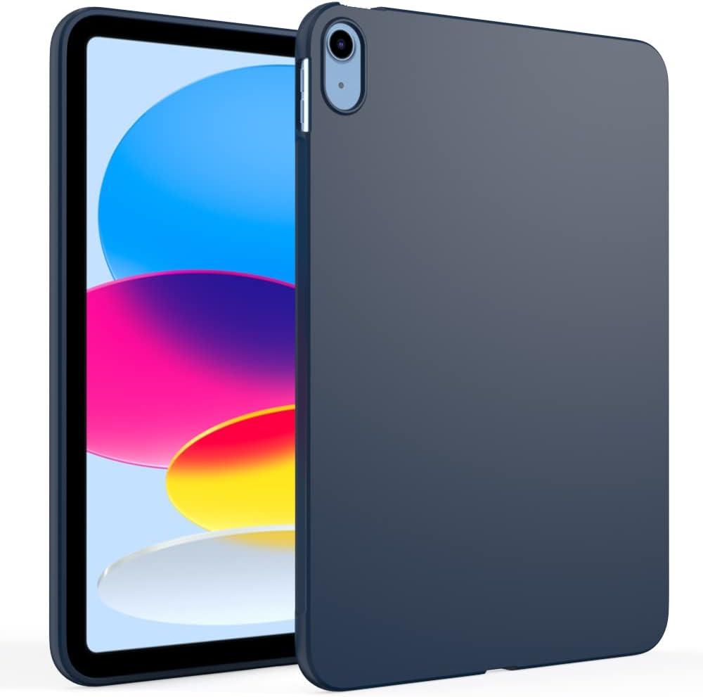 iPad 10th Generation Case, Slim Light Soft TPU Side Corner Protective Cover Case for iPad 10th Generation 10.9 Inch (2022 Model), Navy