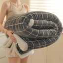 Sherpa Fleece Throw Blanket for Couch - Thick and Warm Bed Blanket Dual Sided,Soft Fuzzy Plush Throw Blanket,Twin Size 60x80 Inches (Checkered Light Grey)