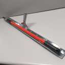 Serrated Notched Epoxy Rubber Speed Trowel Squeegee Notch, with Telescopic Handle for Epoxy Resin Coating Application, 35"